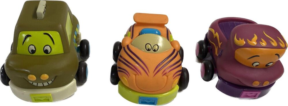 B. Toys by Battat Pull Back Toys Cars Rattles Lot of 3